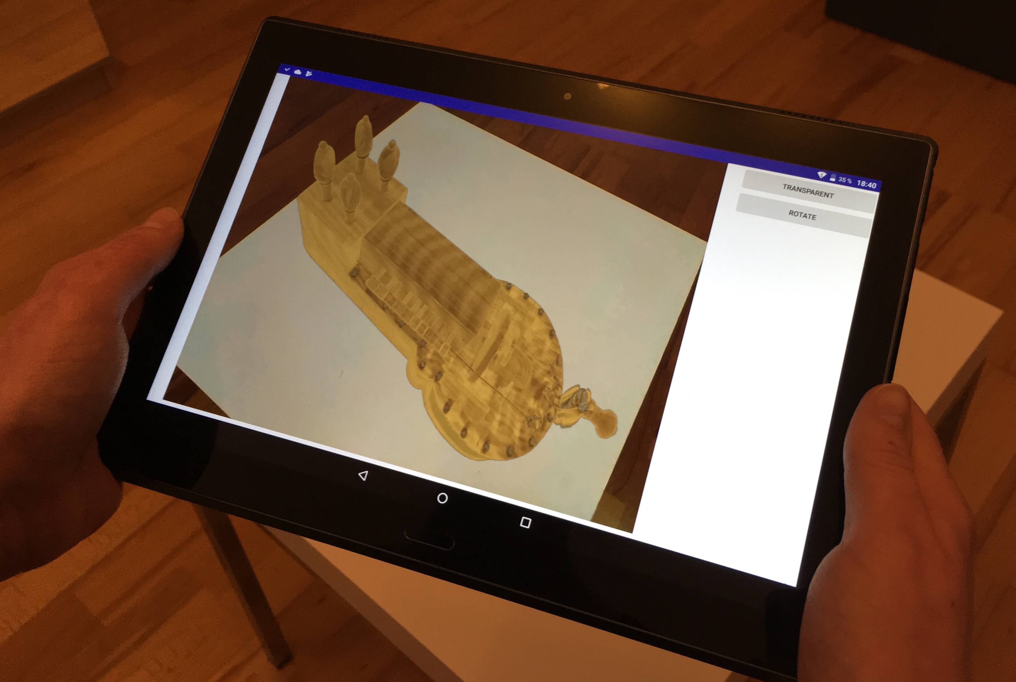 Playful knowledge transfer within a museum exhibition in virtual and augmented reality. The user should be able to interactively explore digitized exhibits from all sides, look inside them and thus gain new insights. 2018
